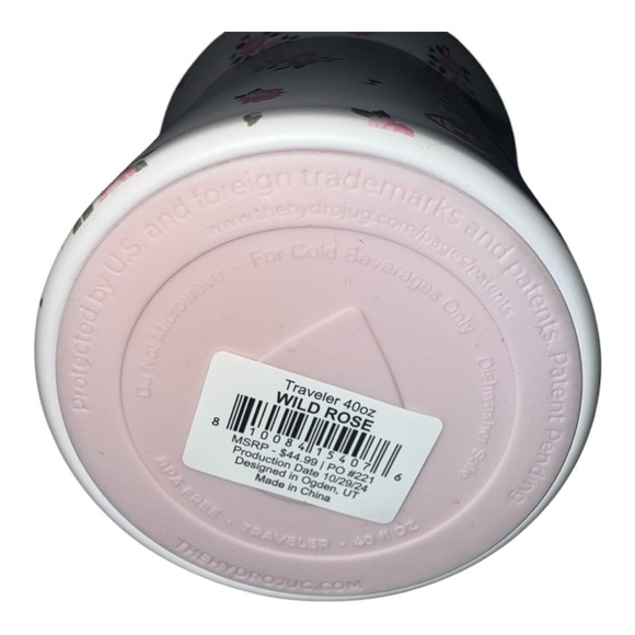HydroJug 40oz Traveler Tumbler Limited Edition Wild Rose Leakproof Cottagecore - Picture 9 of 11